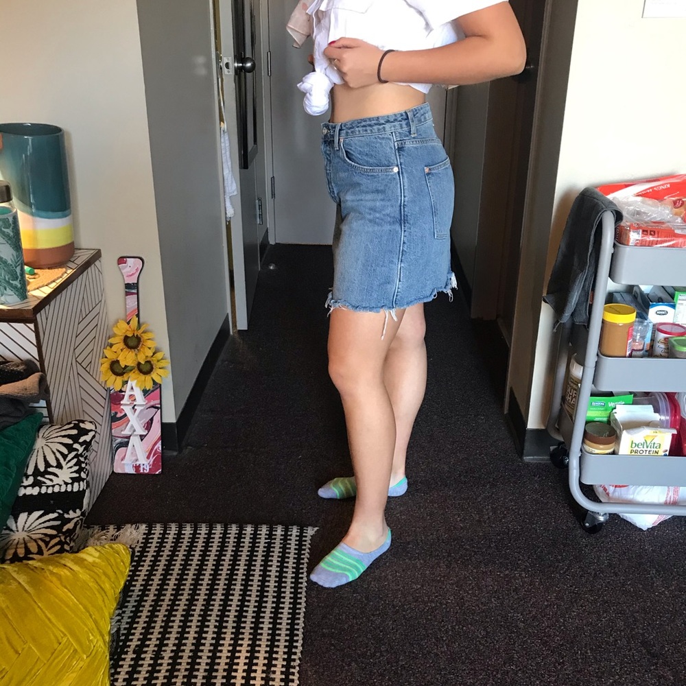 Free people jean skirt